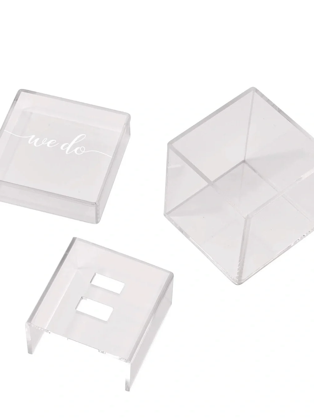 Clear Acrylic Ring Box - Ring Pillow Alternative - Elegant Jewelry Organizer